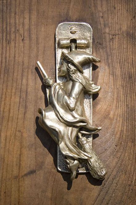 Evoke a sense of witchcraft with a door knocker in the shape of a witch